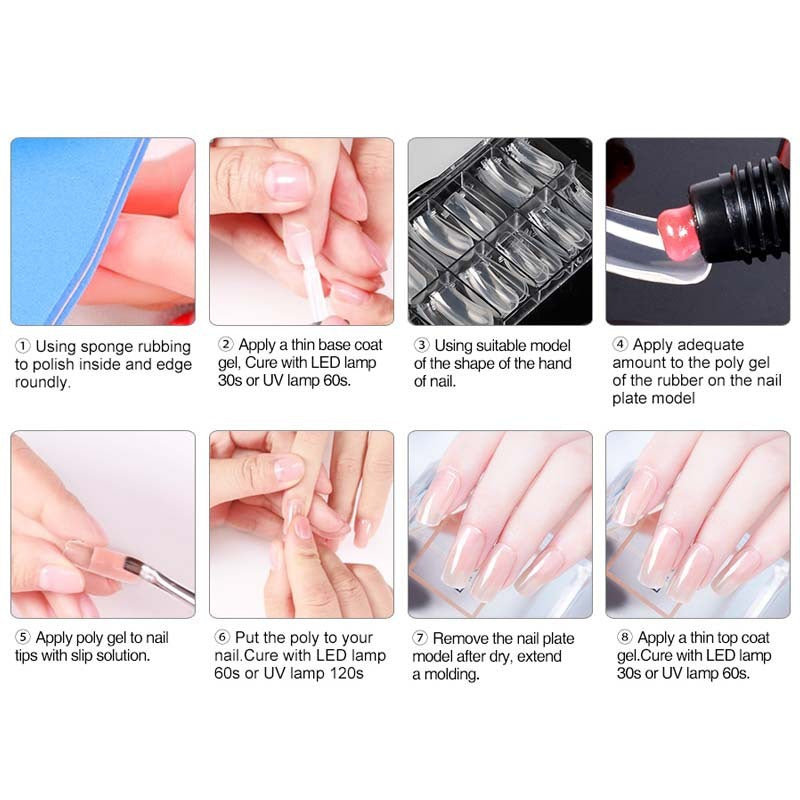 UV LED Gel nail extension set