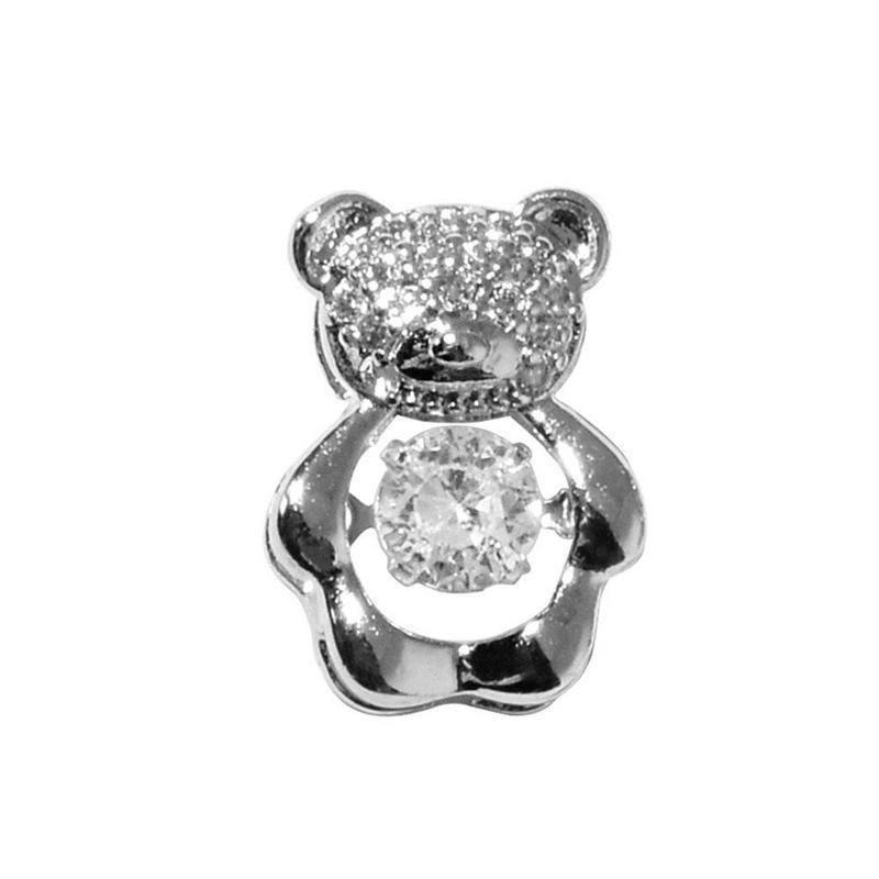 Zircon Smart Bear Three-dimensional Nail Jewelry