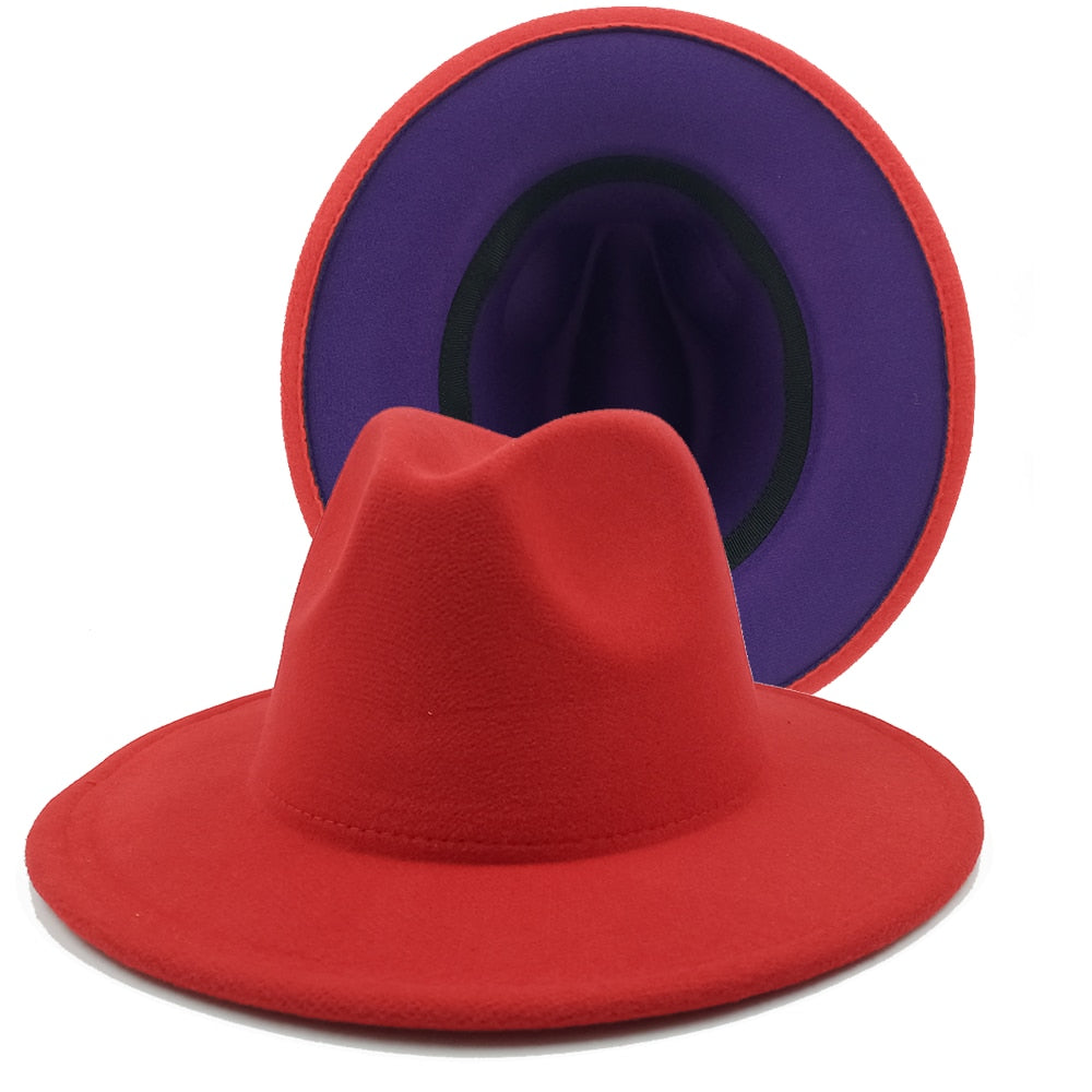 Two toned unisex fedora Hat