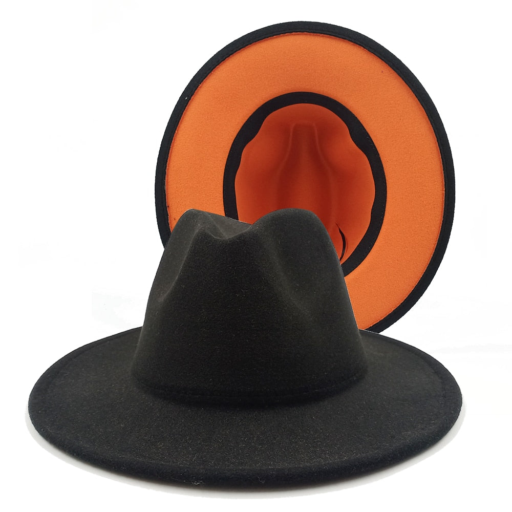 Two toned unisex fedora Hat