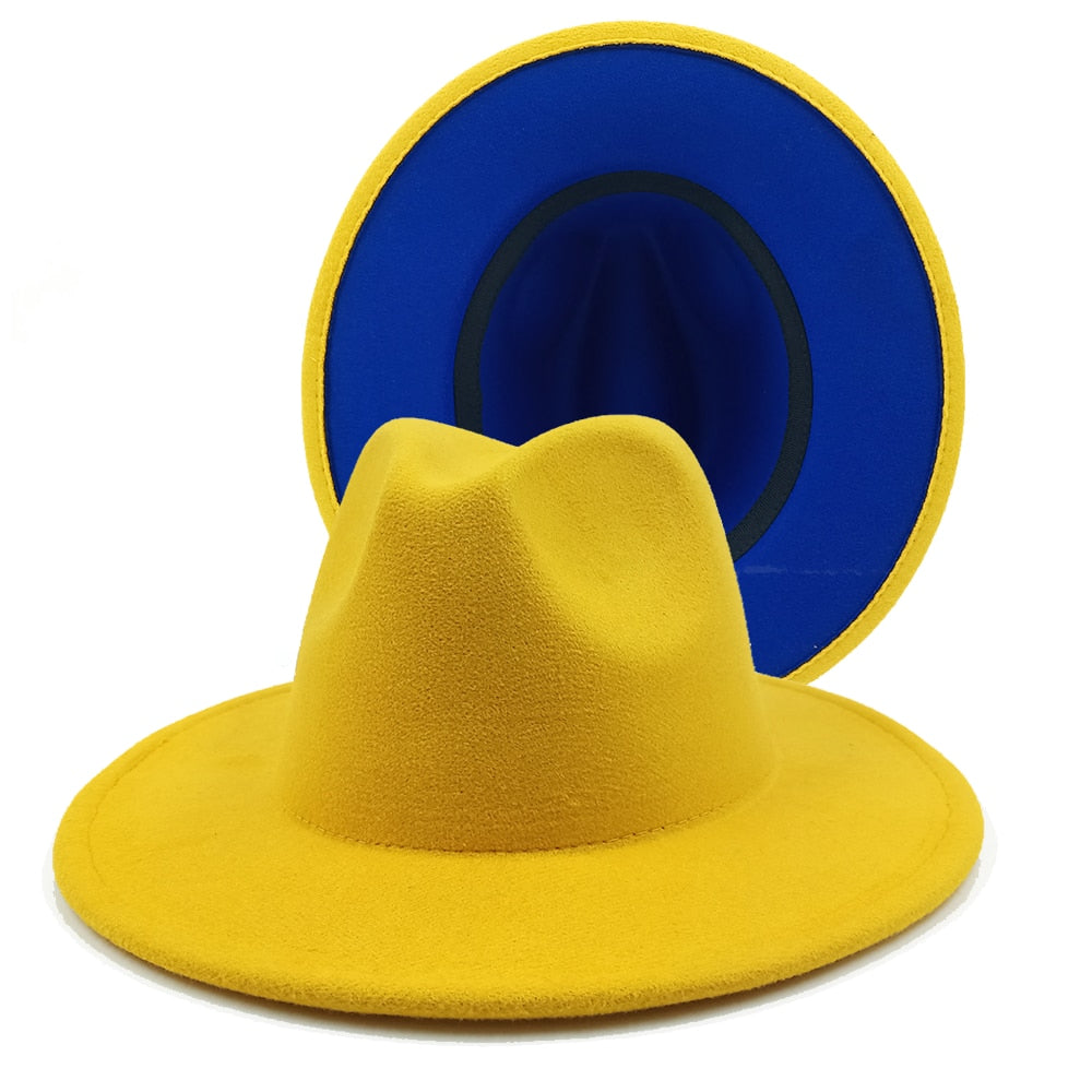 Two toned unisex fedora Hat