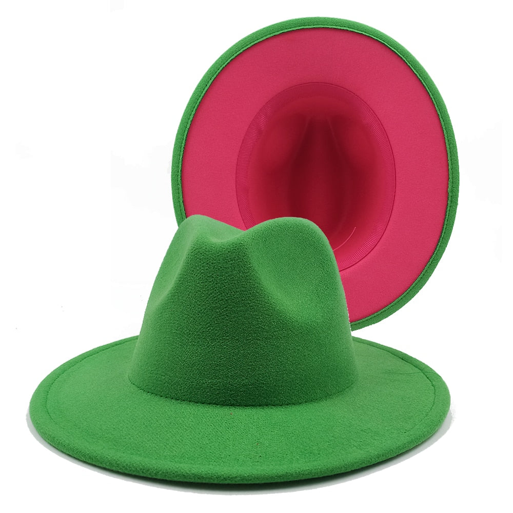 Two toned unisex fedora Hat