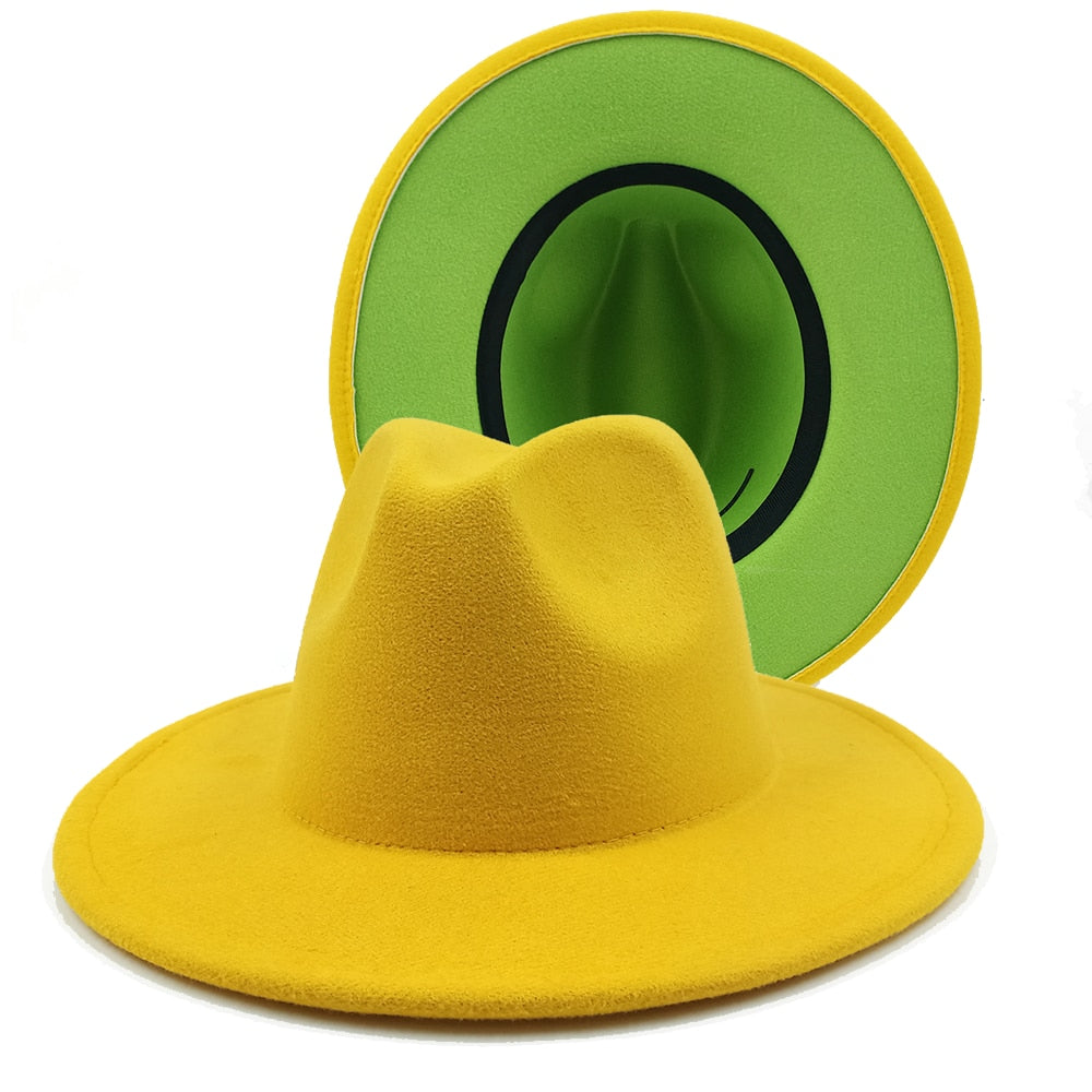 Two toned unisex fedora Hat