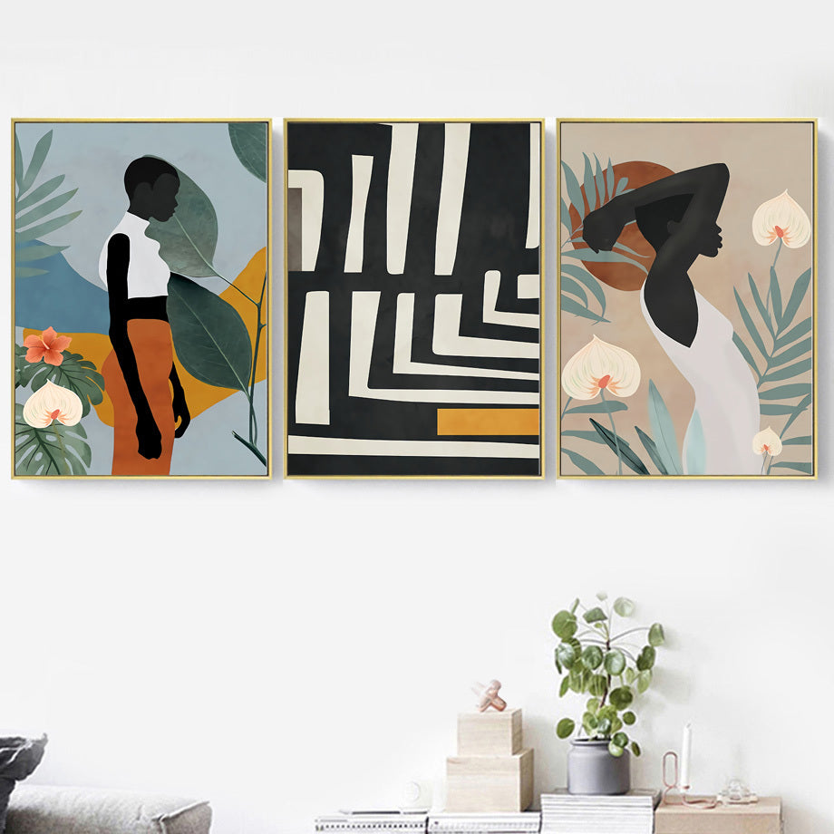Abstract African Women Mural Art Canvas Painting