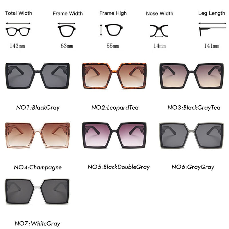 Square Oversized Sunglasses