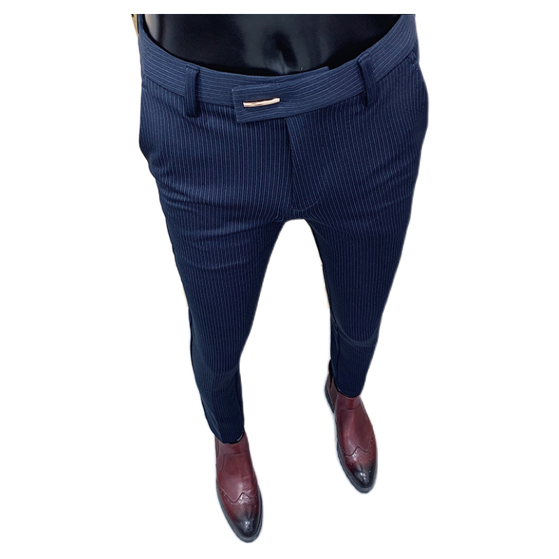 Elegant Slim Fit Tight-ankle Suit Trousers