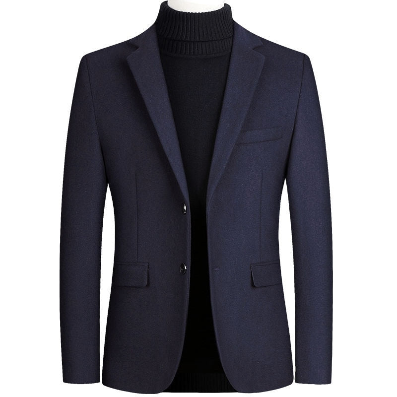 Men's Woolen Formal Wedding Tuxedo Suit Jacket