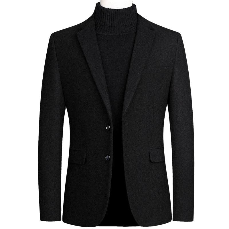Men's Woolen Formal Wedding Tuxedo Suit Jacket