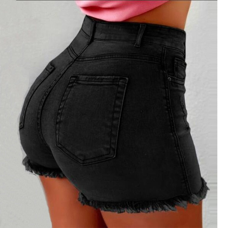 High Waist Denim Shorts