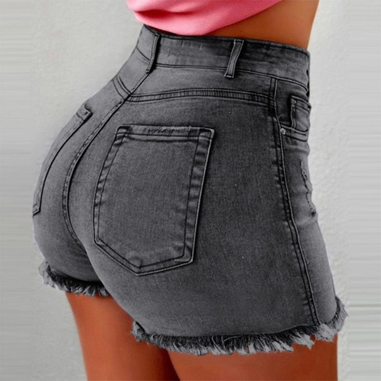 High Waist Denim Shorts