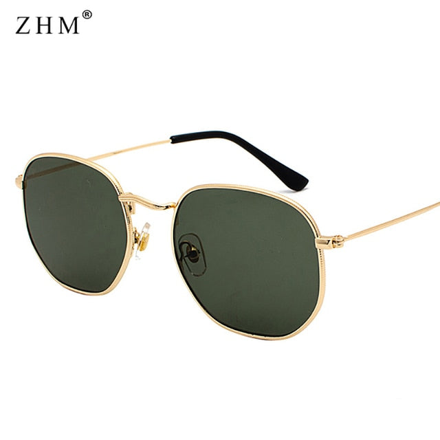 Square Metal Frame Sunglasses