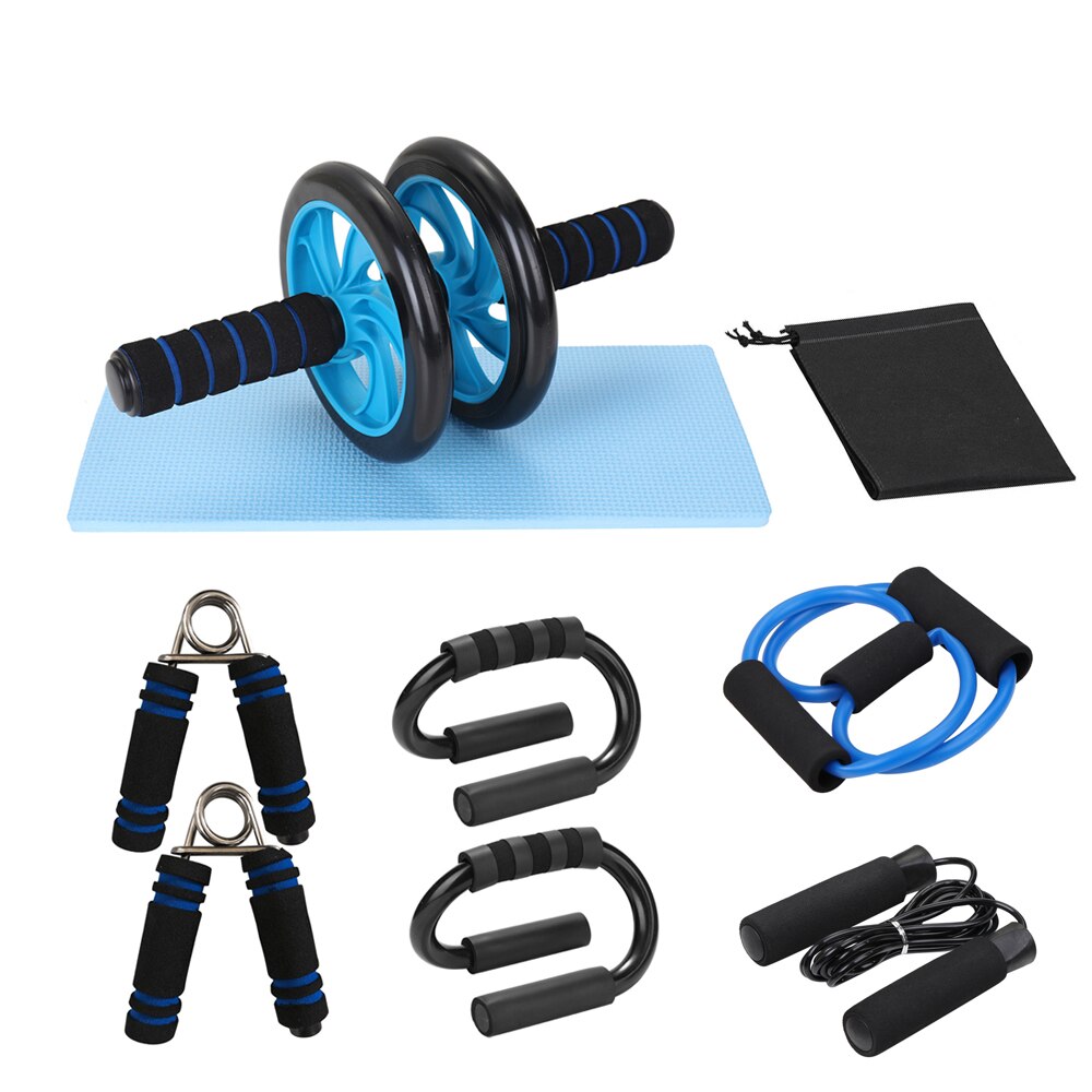 Ab Roller Trainer with Push UP Bar Jump Rope