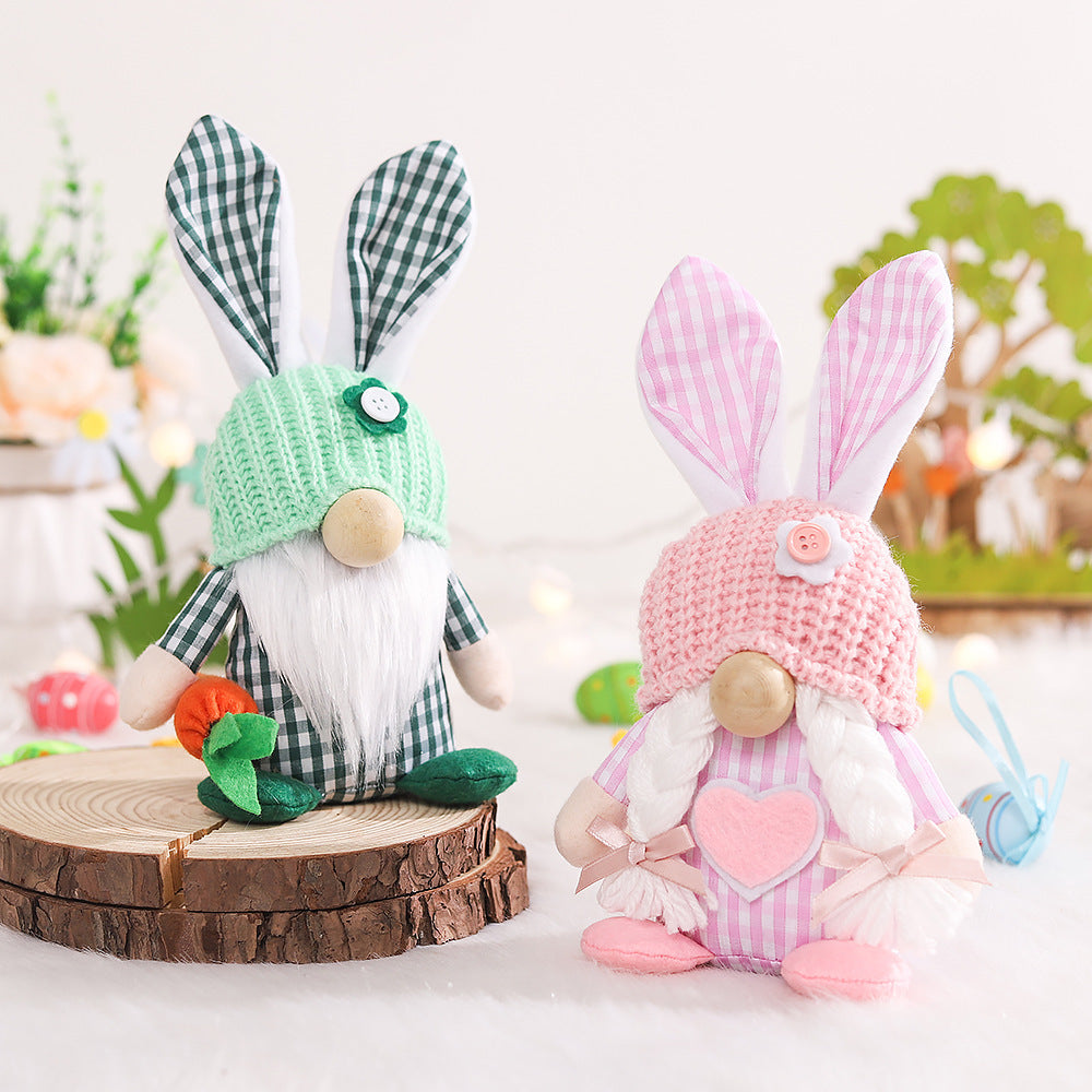 New Fashion Easter Spring Bunny Gnome Ornament