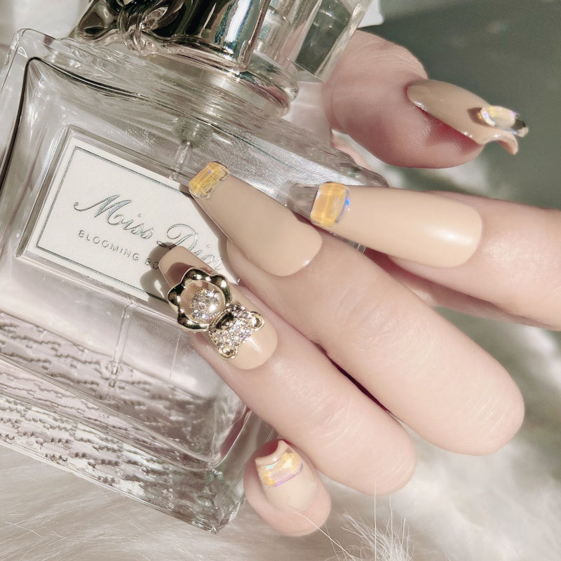Zircon Smart Bear Three-dimensional Nail Jewelry