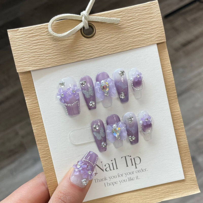 Handmade Press On nails W/3D Art