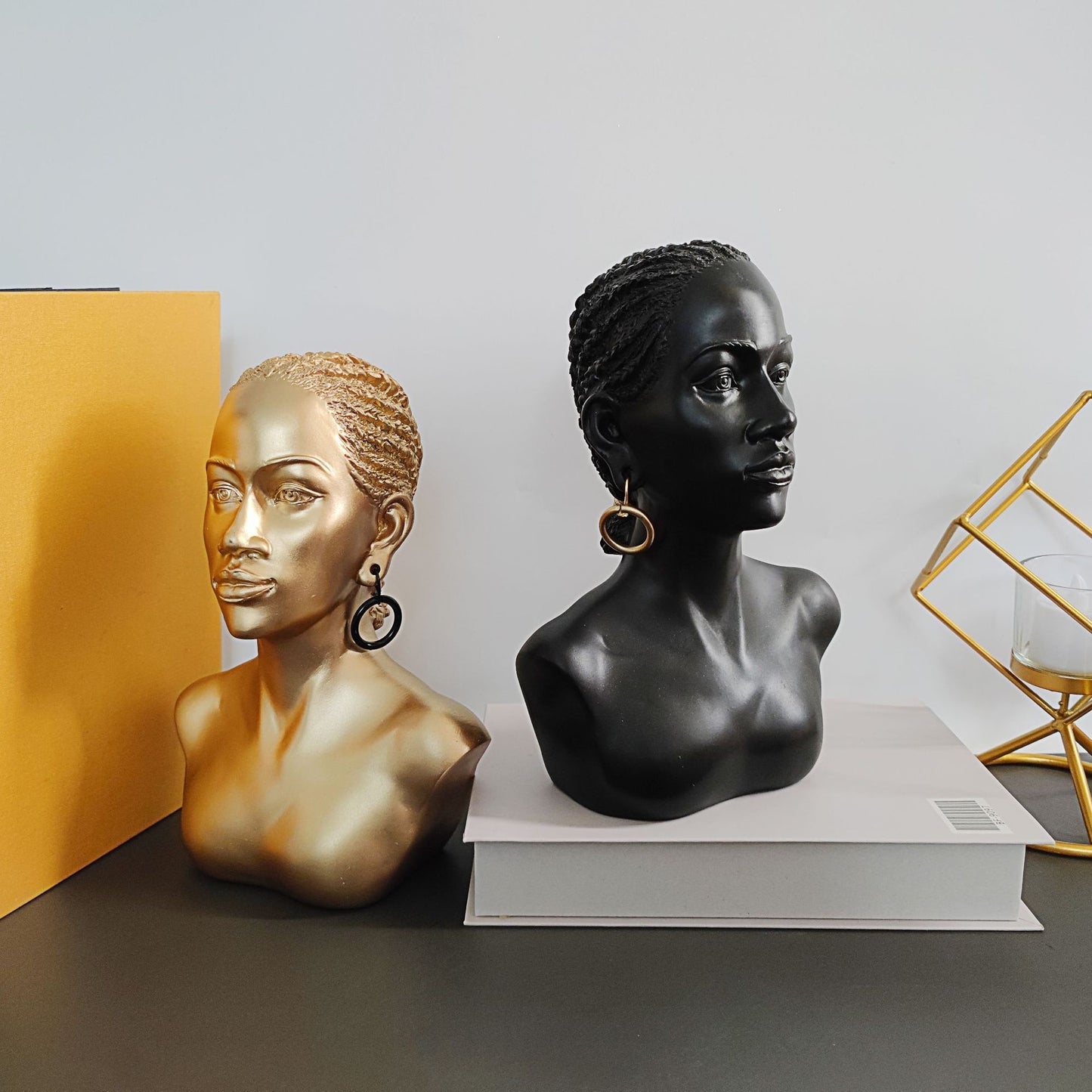 Creative African Black Girl Head Portrait Decoration Ethnic