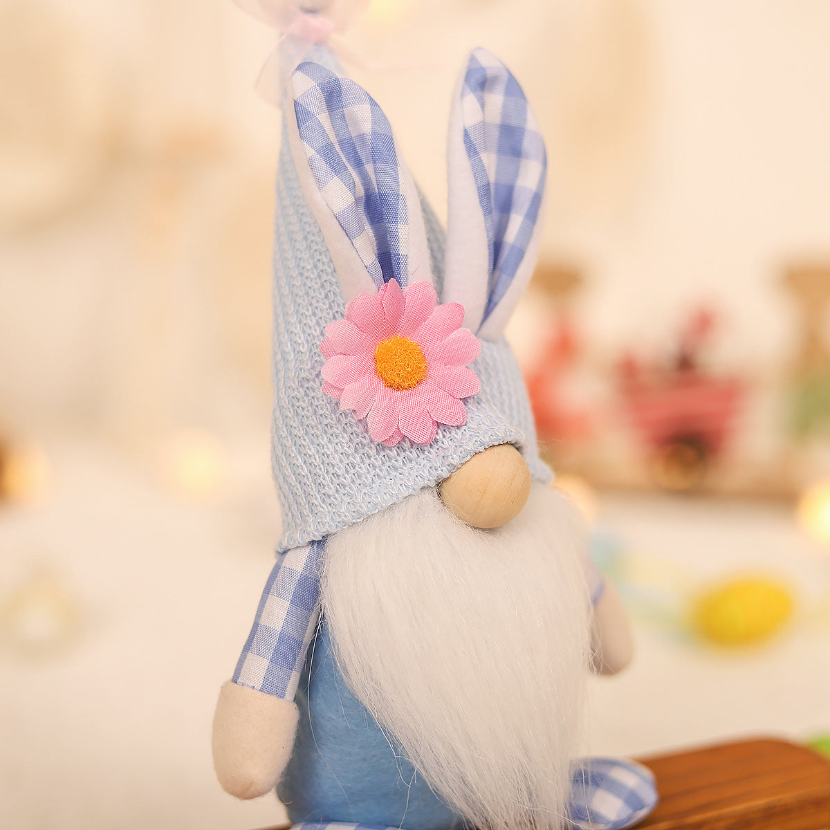 Knitted Easter bunny gnome