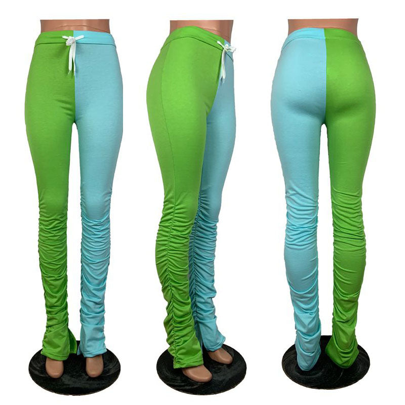 Fall Colorblock lace women's pants