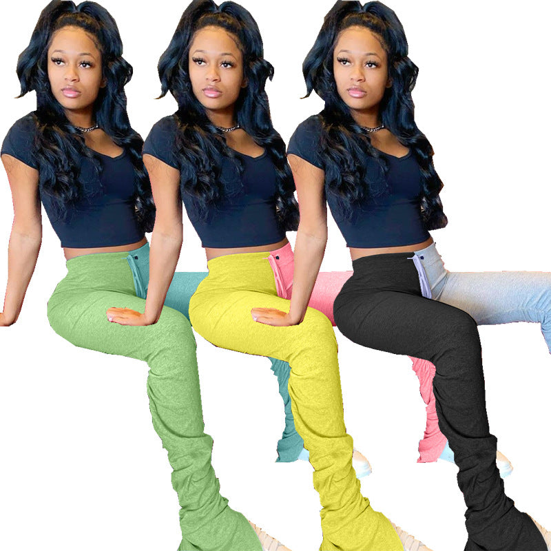 Fall Colorblock lace women's pants