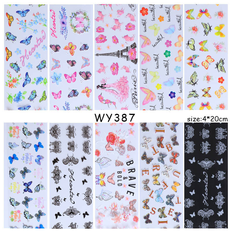 Leopard Snake Floral  Nail Art Sticker