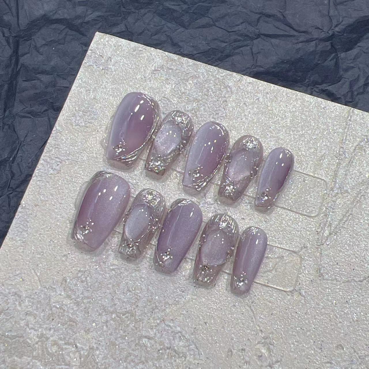 Monochrome Press On Nail Extensions