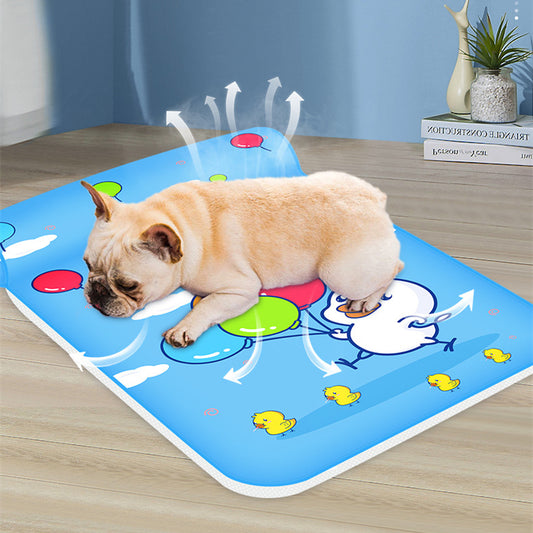 Summer Cooling Pet Mat with Pillow for Dog & Cat