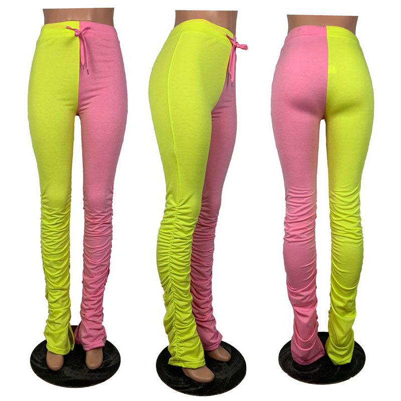 Fall Colorblock lace women's pants
