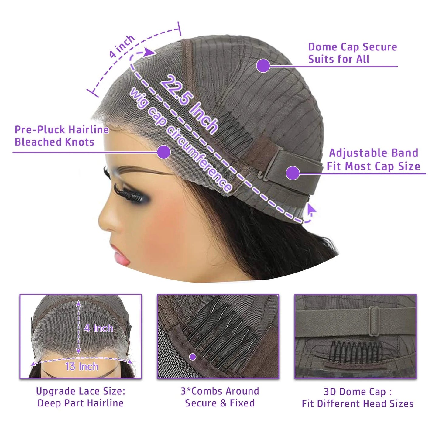 30 Inch Wear And Go Glueless Wigs Human Hair  Pre Cut Lace Front Wigs Human Hair 4x4 Body Wave Human Hair Wig For Women  Wigs