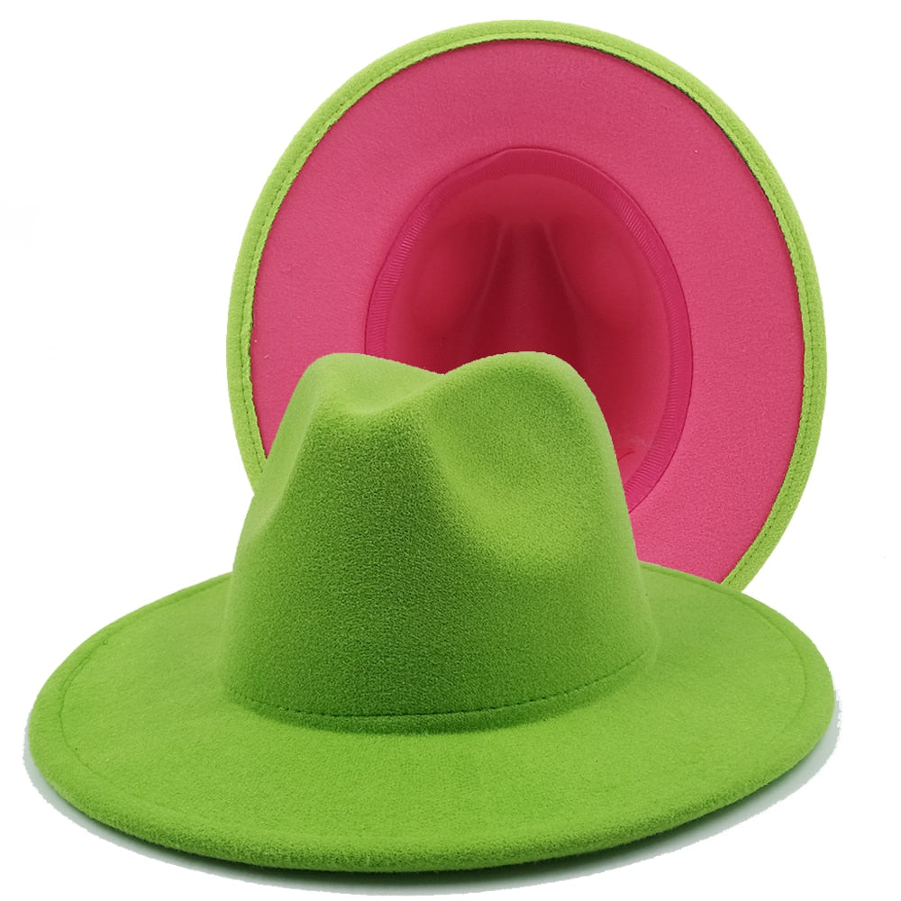 Two toned unisex fedora Hat