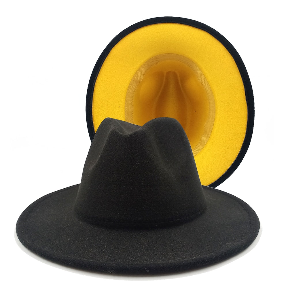 Two toned unisex fedora Hat