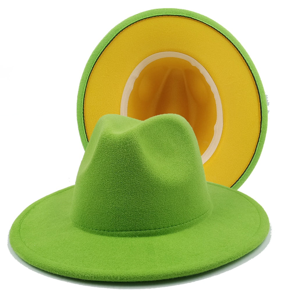 Two toned unisex fedora Hat