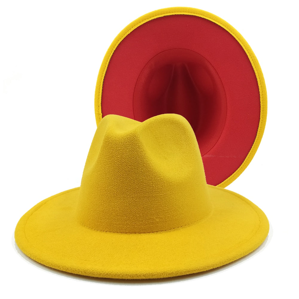 Two toned unisex fedora Hat