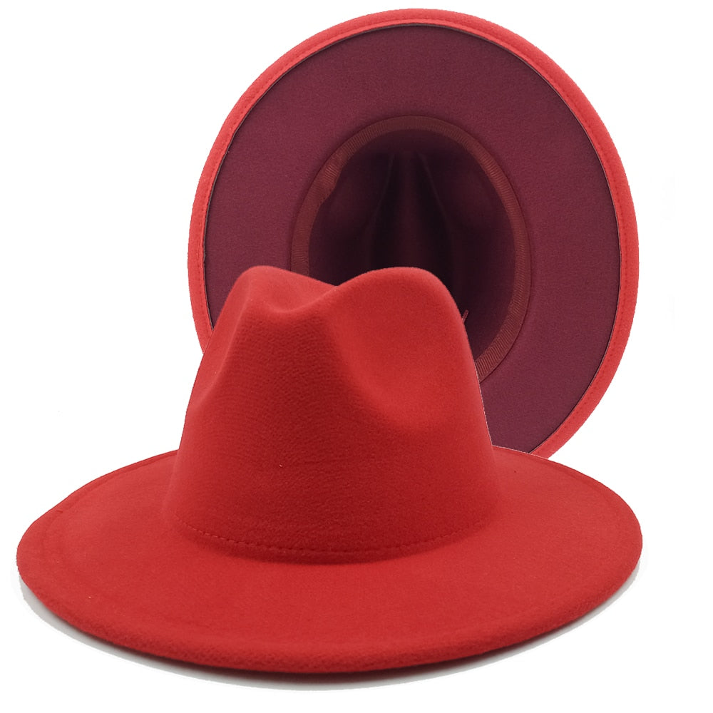 Two toned unisex fedora Hat