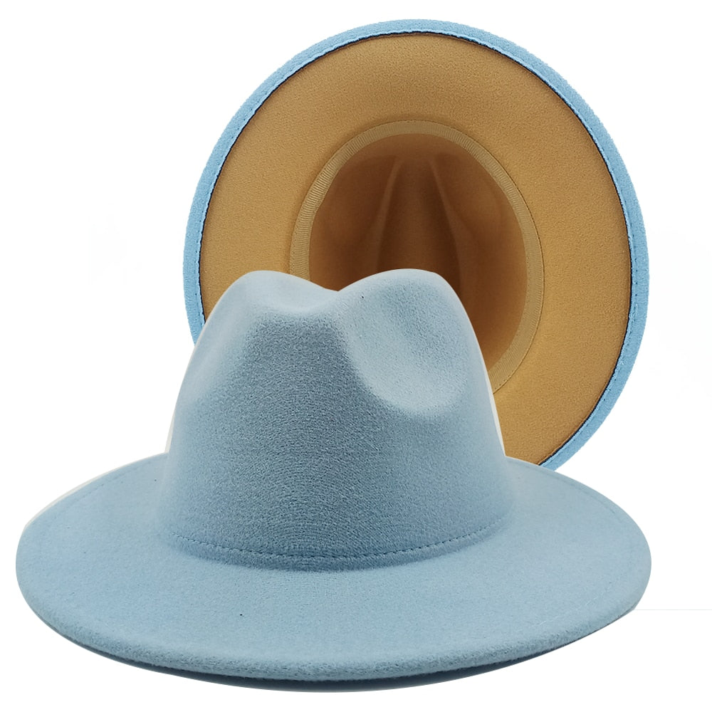 Two toned unisex fedora Hat