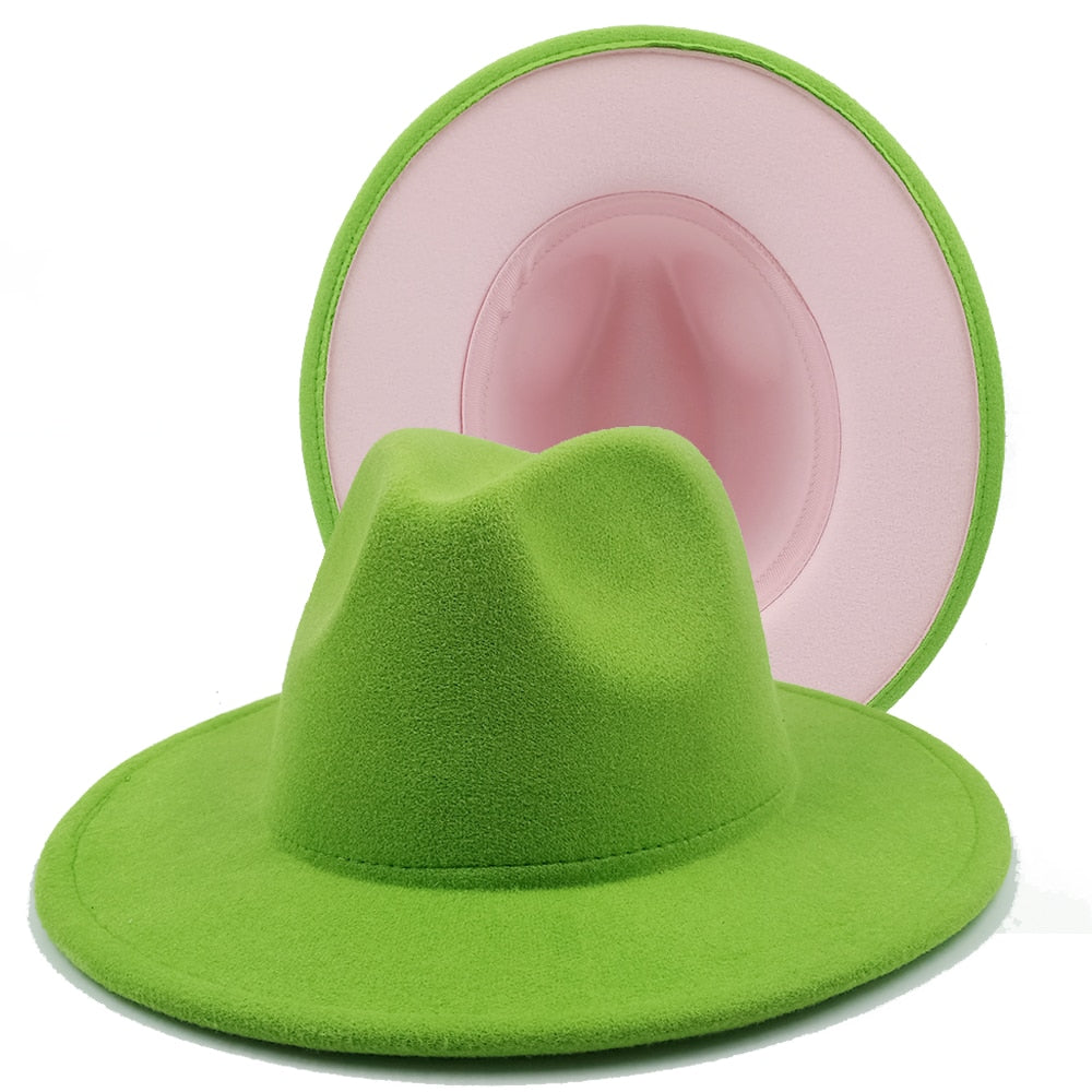 Two toned unisex fedora Hat