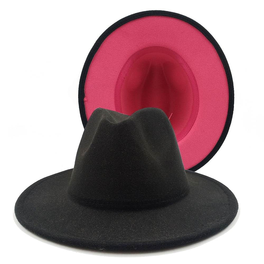 Two toned unisex fedora Hat