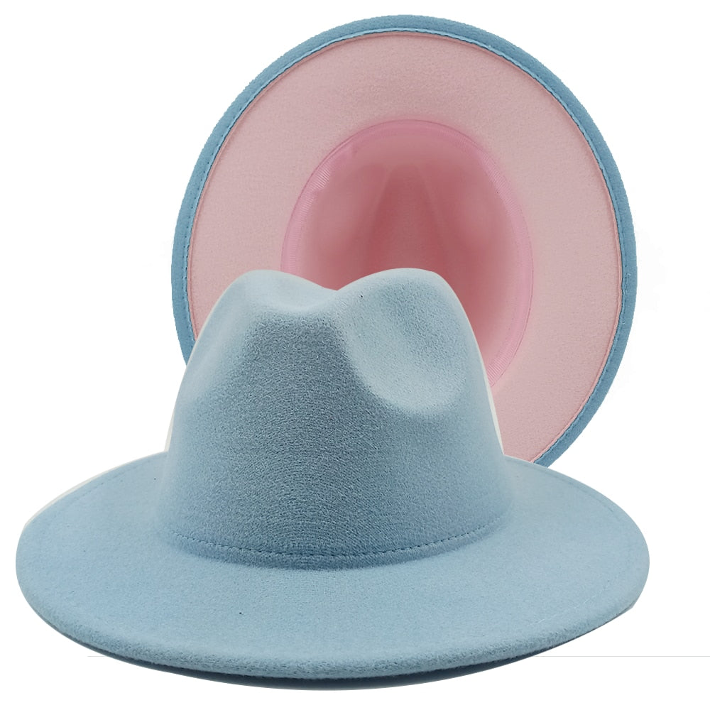 Two toned unisex fedora Hat