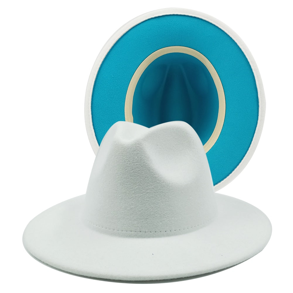 Two toned unisex fedora Hat