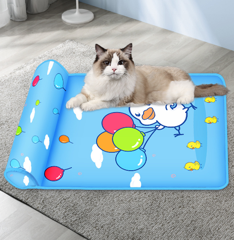 Summer Cooling Pet Mat with Pillow for Dog & Cat