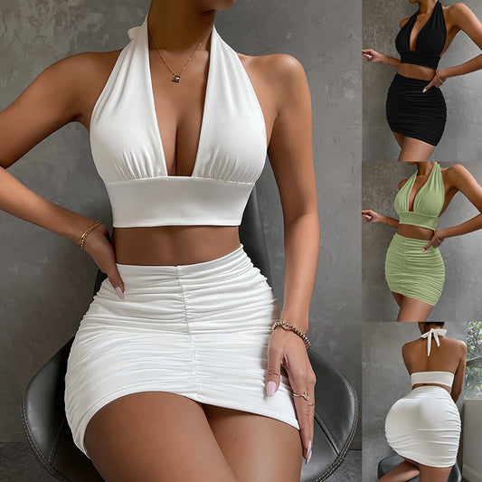2 piece Halter and skirt