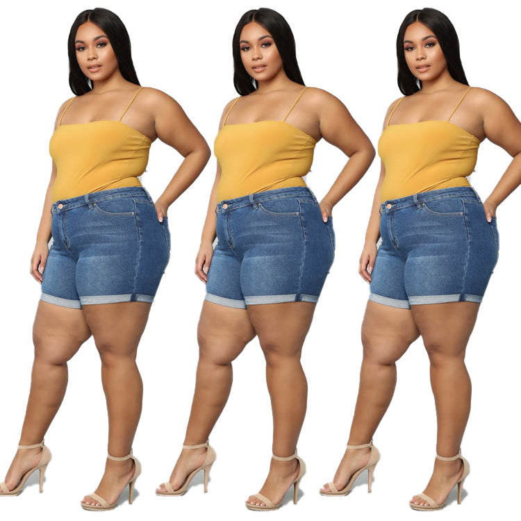 Stretch Denim Shorts