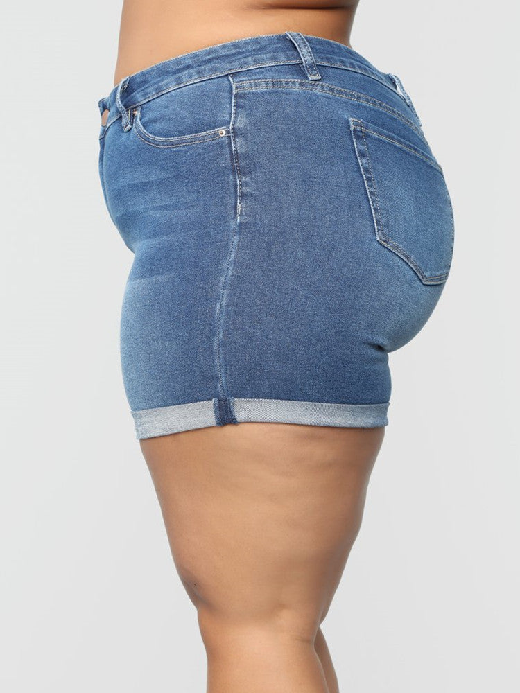 Stretch Denim Shorts