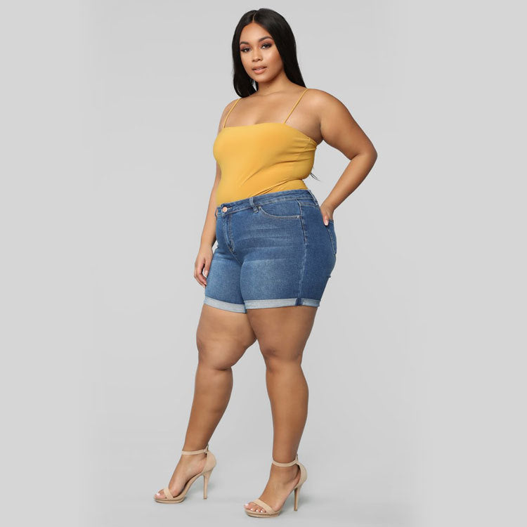 Stretch Denim Shorts
