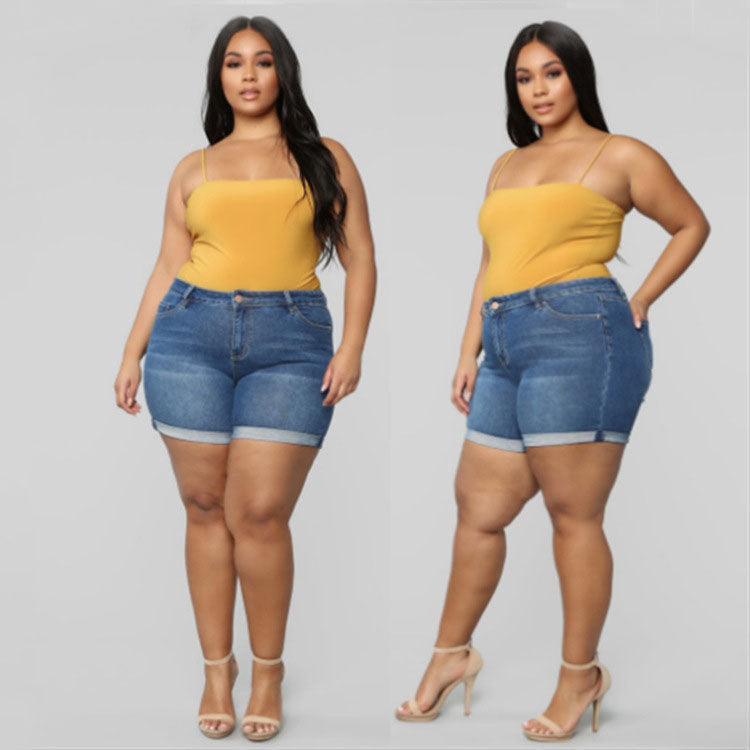 Stretch Denim Shorts