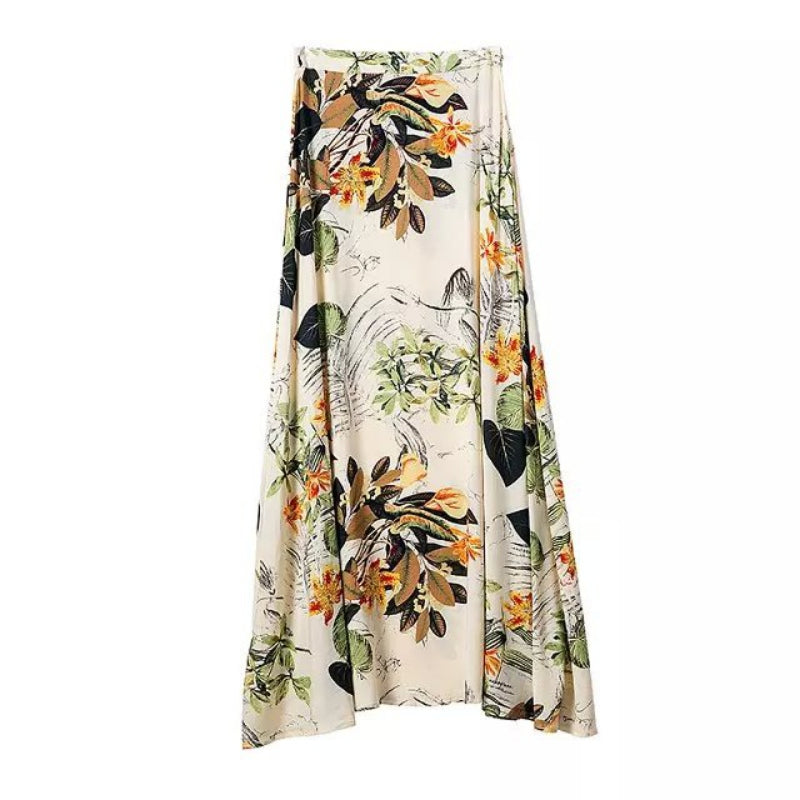 Summer women's printed dress suit