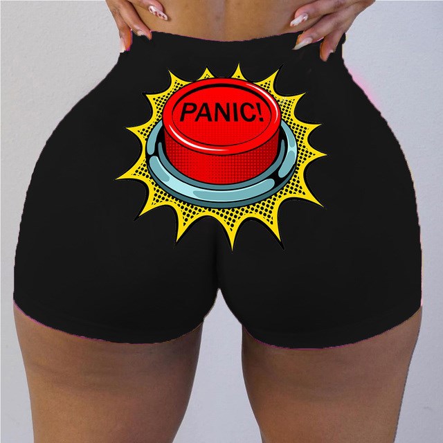 Graphic Biker Shorts