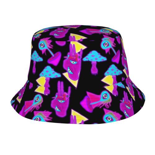 Bucket Hat Psychedelic Magic Mushrooms Fisherman Reflect