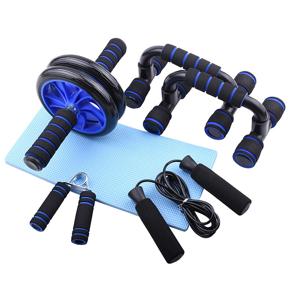 Ab Roller Trainer with Push UP Bar Jump Rope