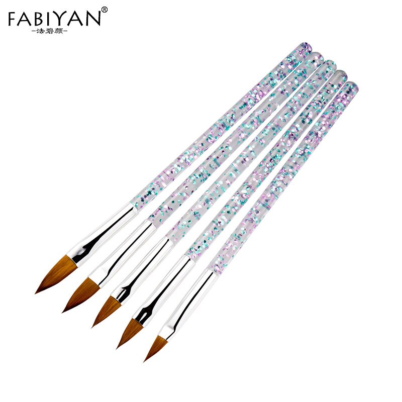 5Pcs/set 11/13/15/17/19mm Nail Art Crystal Brush