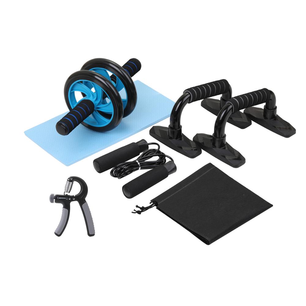 Ab Roller Trainer with Push UP Bar Jump Rope